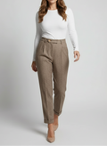 Pantalon taille haute coupe droite confort élégant