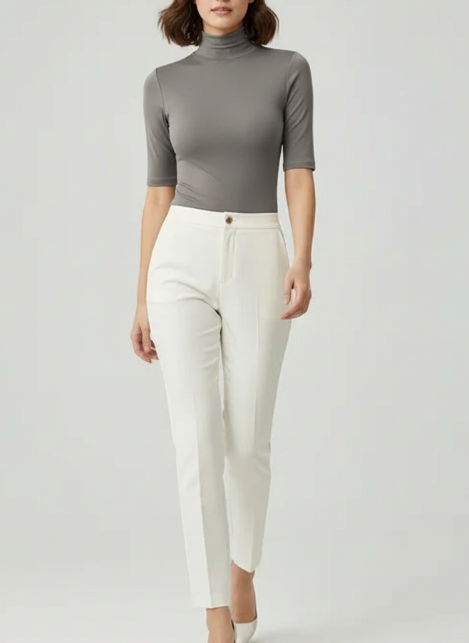 Pull col roulé élégant style minimaliste