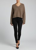Pull col V uni au quotidien