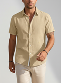 Chemise lin manches courtes