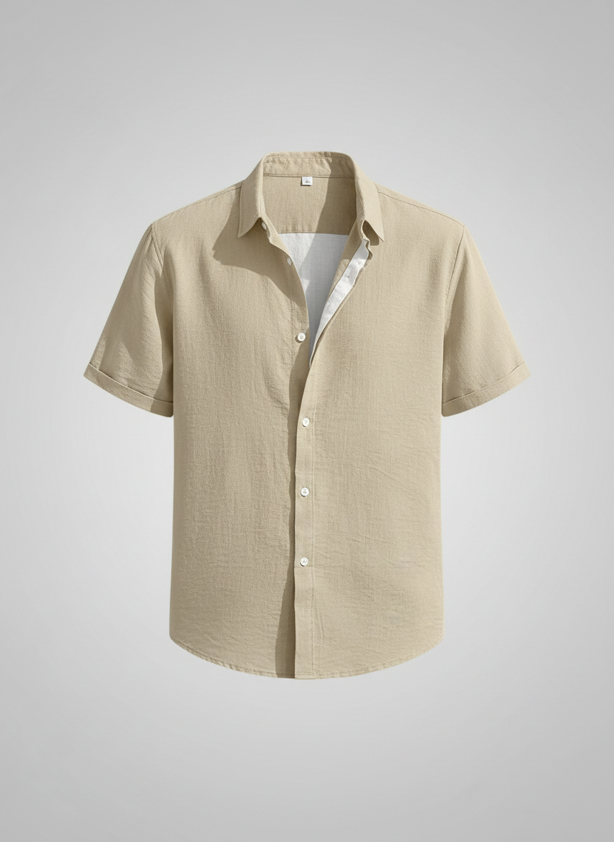 Chemise lin manches courtes
