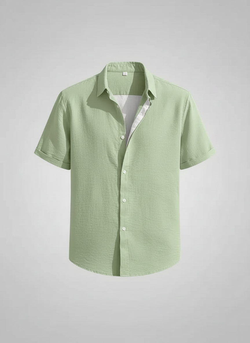 Chemise lin manches courtes