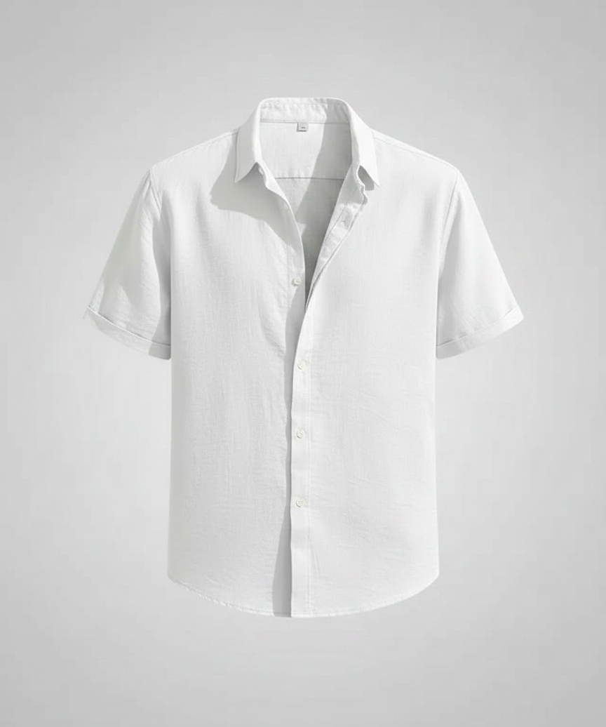 Chemise lin manches courtes