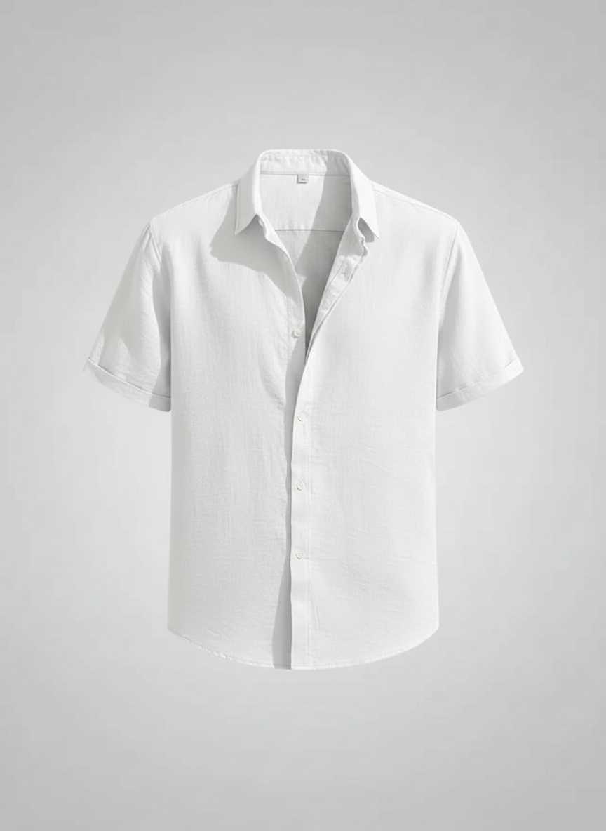 Chemise lin manches courtes