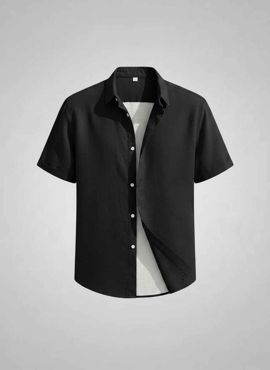 Chemise lin manches courtes