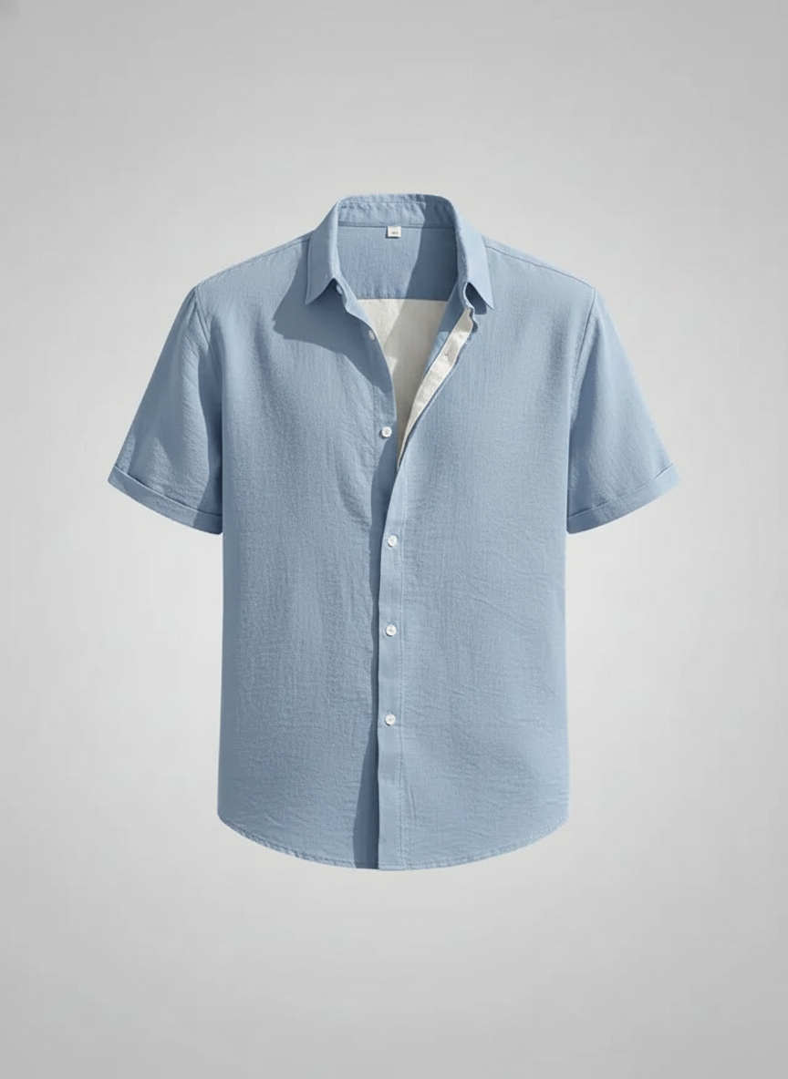 Chemise lin manches courtes
