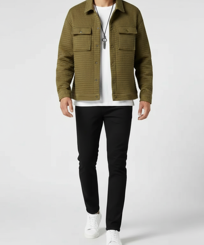 Veste texturée à poches