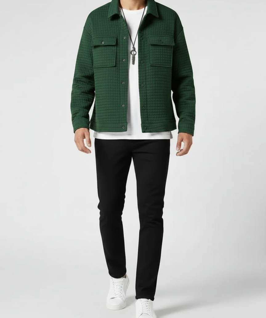 Veste texturée à poches