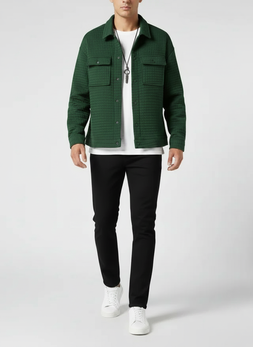 Veste texturée à poches