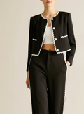 Blazer finition ondulée élégante
