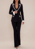 Ensemble blazer pantalon coupe large