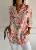 Blouse florale boutonnée