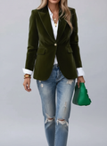 Blazer cintré bouton revers