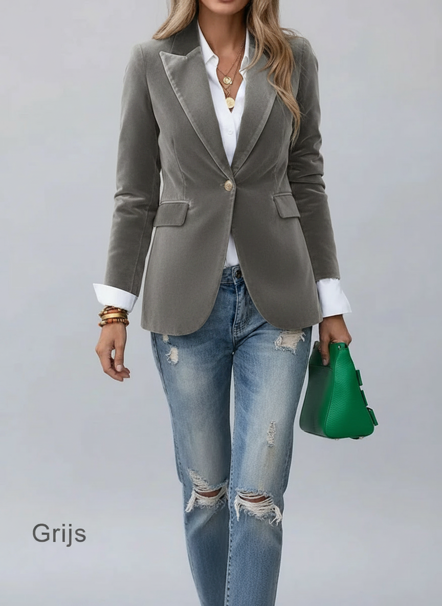 Blazer cintré bouton revers