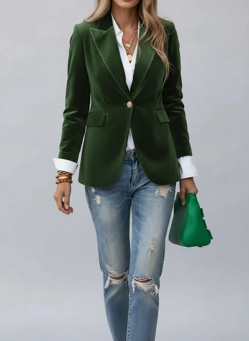Blazer cintré bouton revers