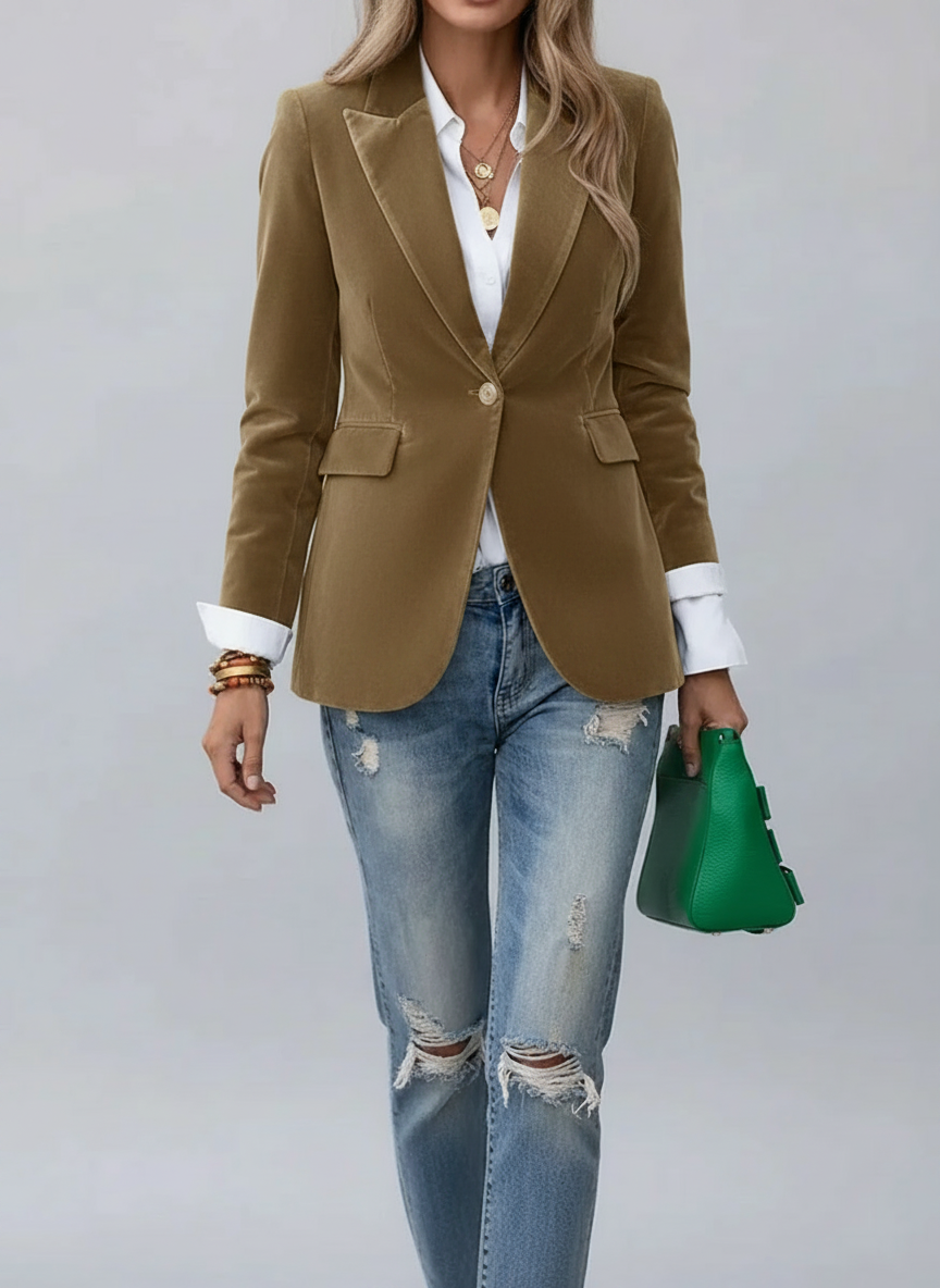 Blazer cintré bouton revers