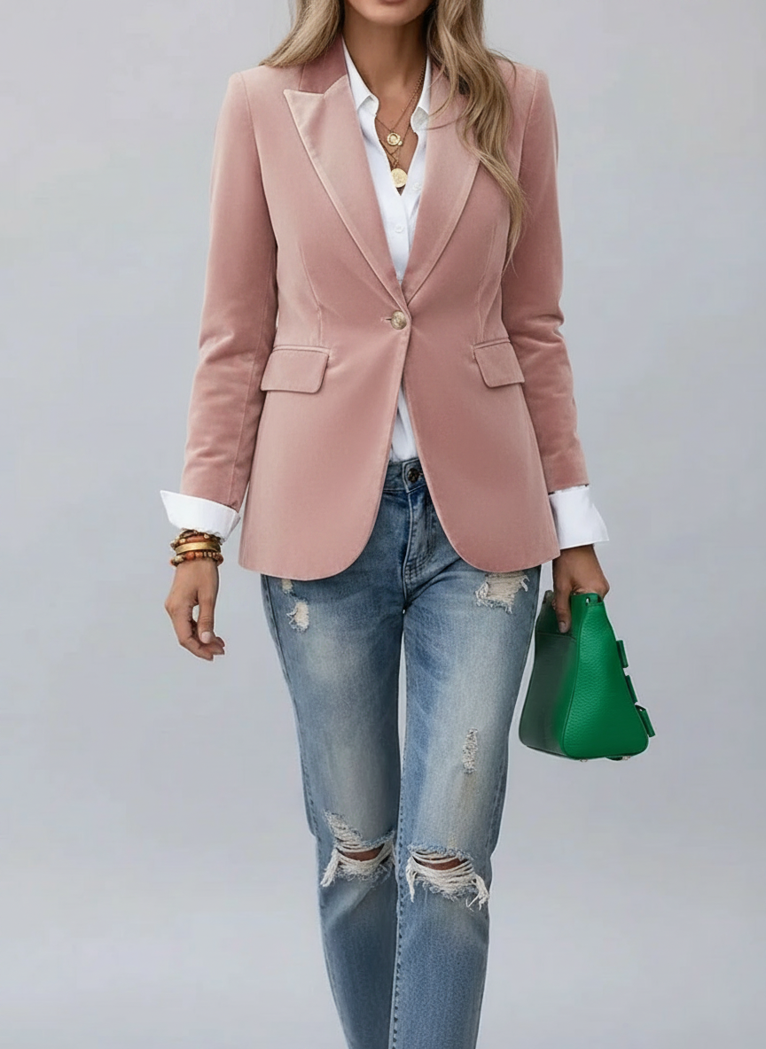 Blazer cintré bouton revers