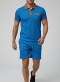 Ensemble polo col contrasté et short