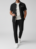 Ensemble chemise texturée carreaux pantalon
