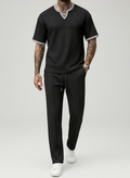 Pantalon taille haute coupe droite