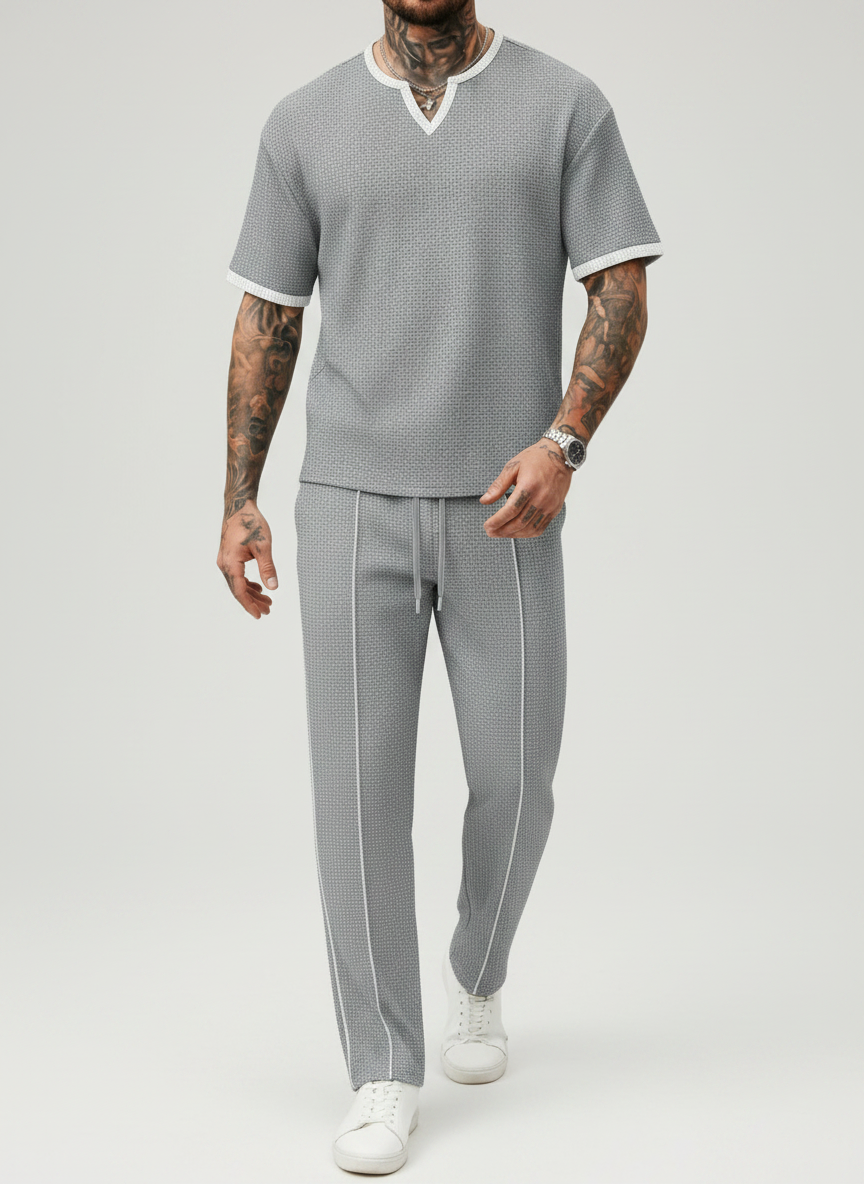 Pantalon taille haute coupe droite