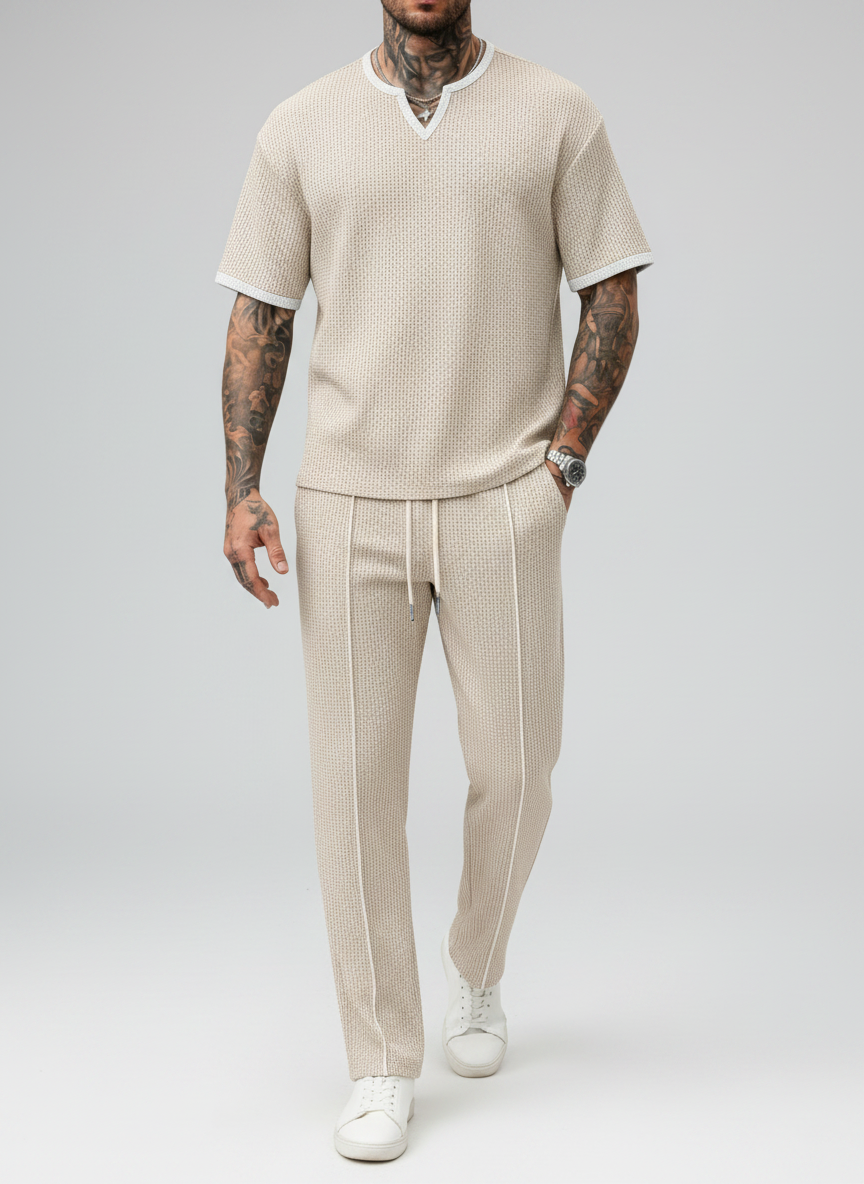 Pantalon taille haute coupe droite