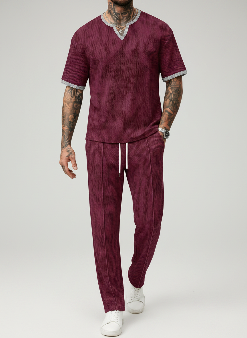 Pantalon taille haute coupe droite