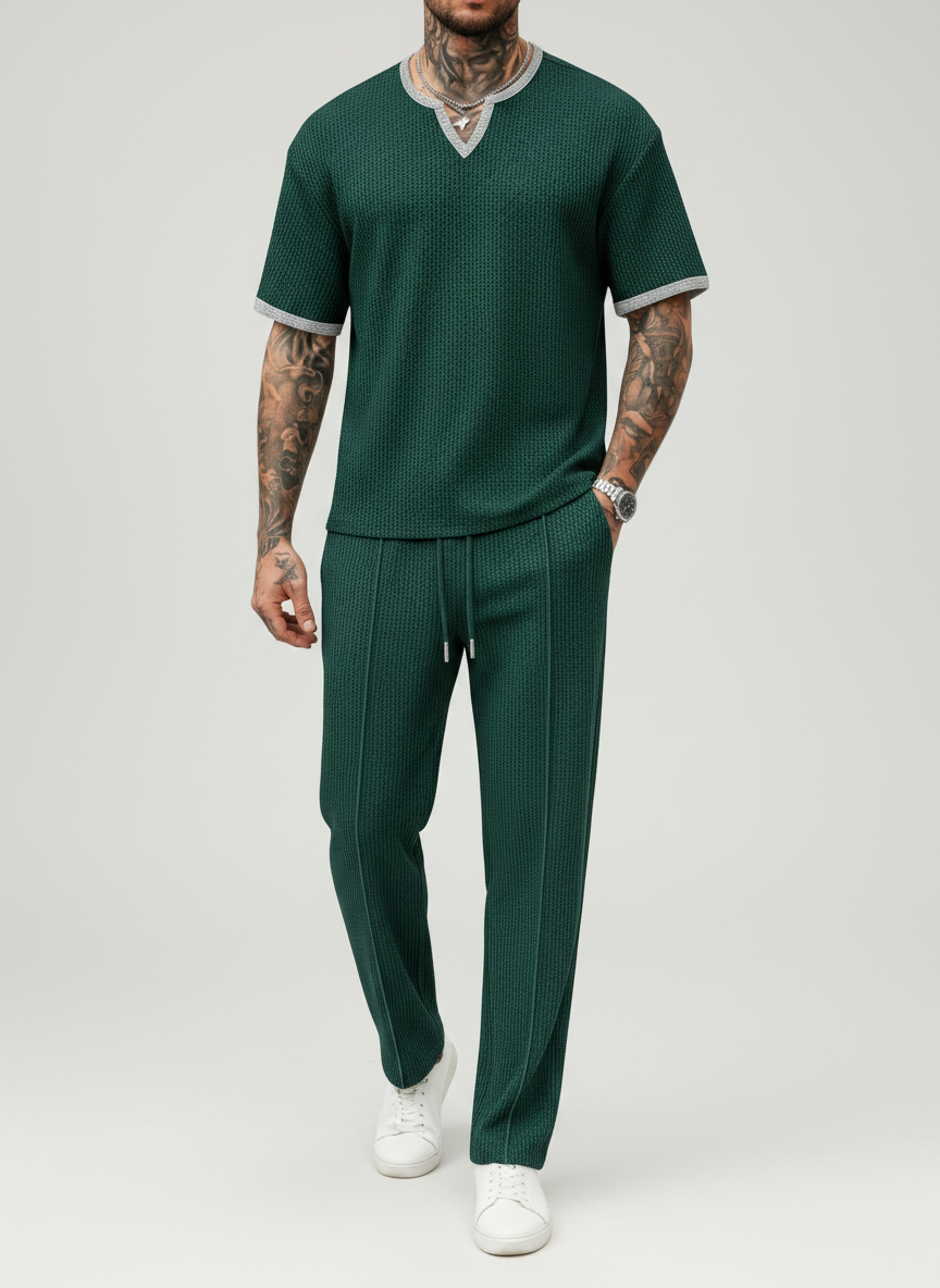 Pantalon taille haute coupe droite