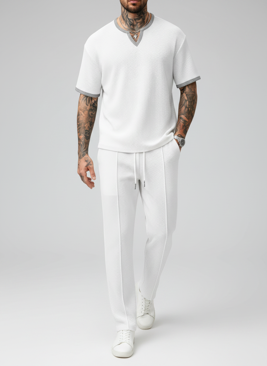 Pantalon taille haute coupe droite