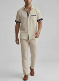 Chemise à Manches Courtes Boutonnée - Haut Élégant Décontracté