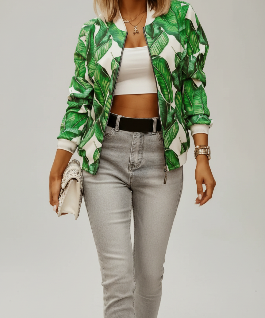 Veste Bomber Imprimé Floral - Style Tendance Élégant