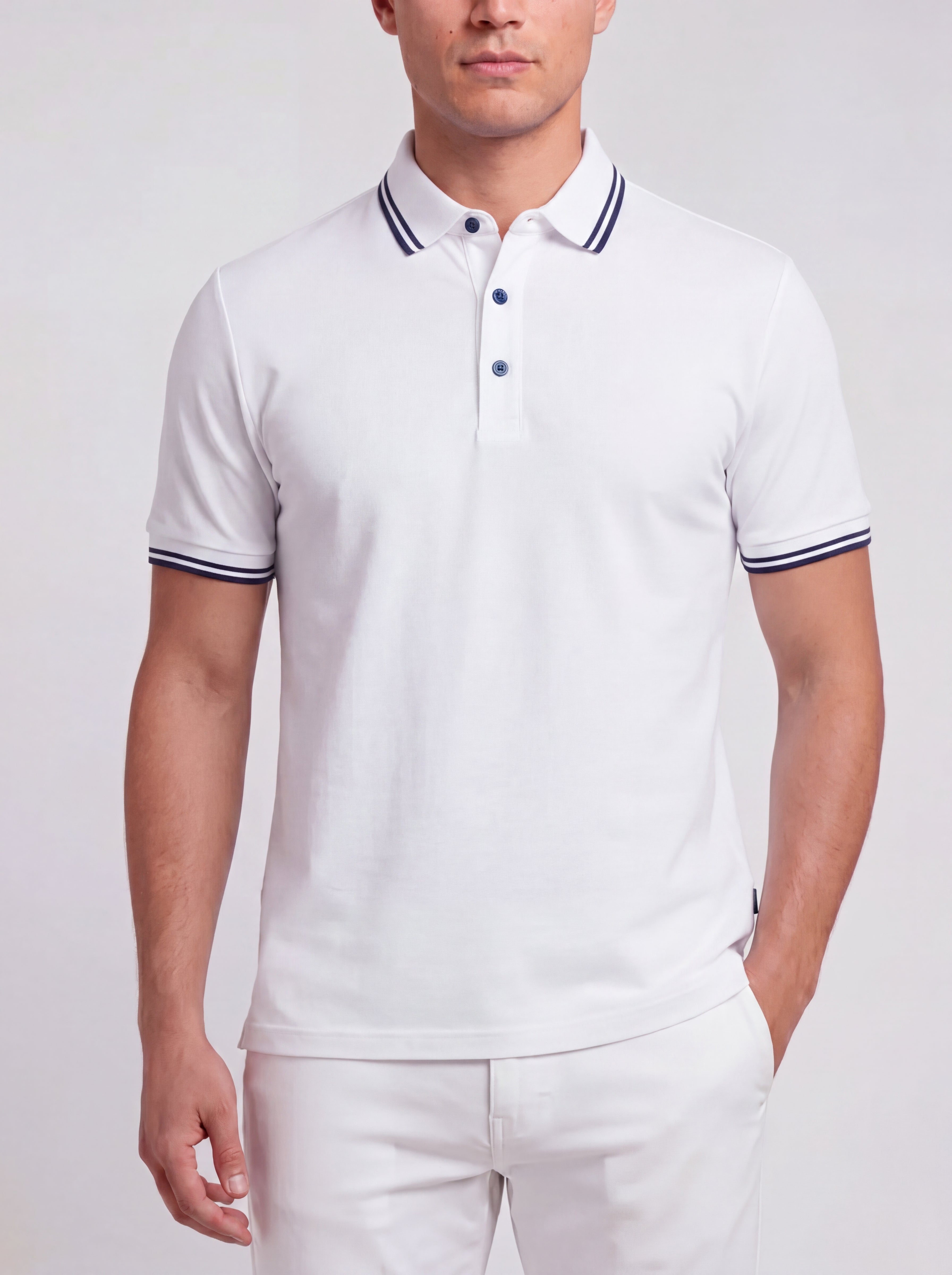 T-shirt polo boutonné - Élégant style casual chic quotidien
