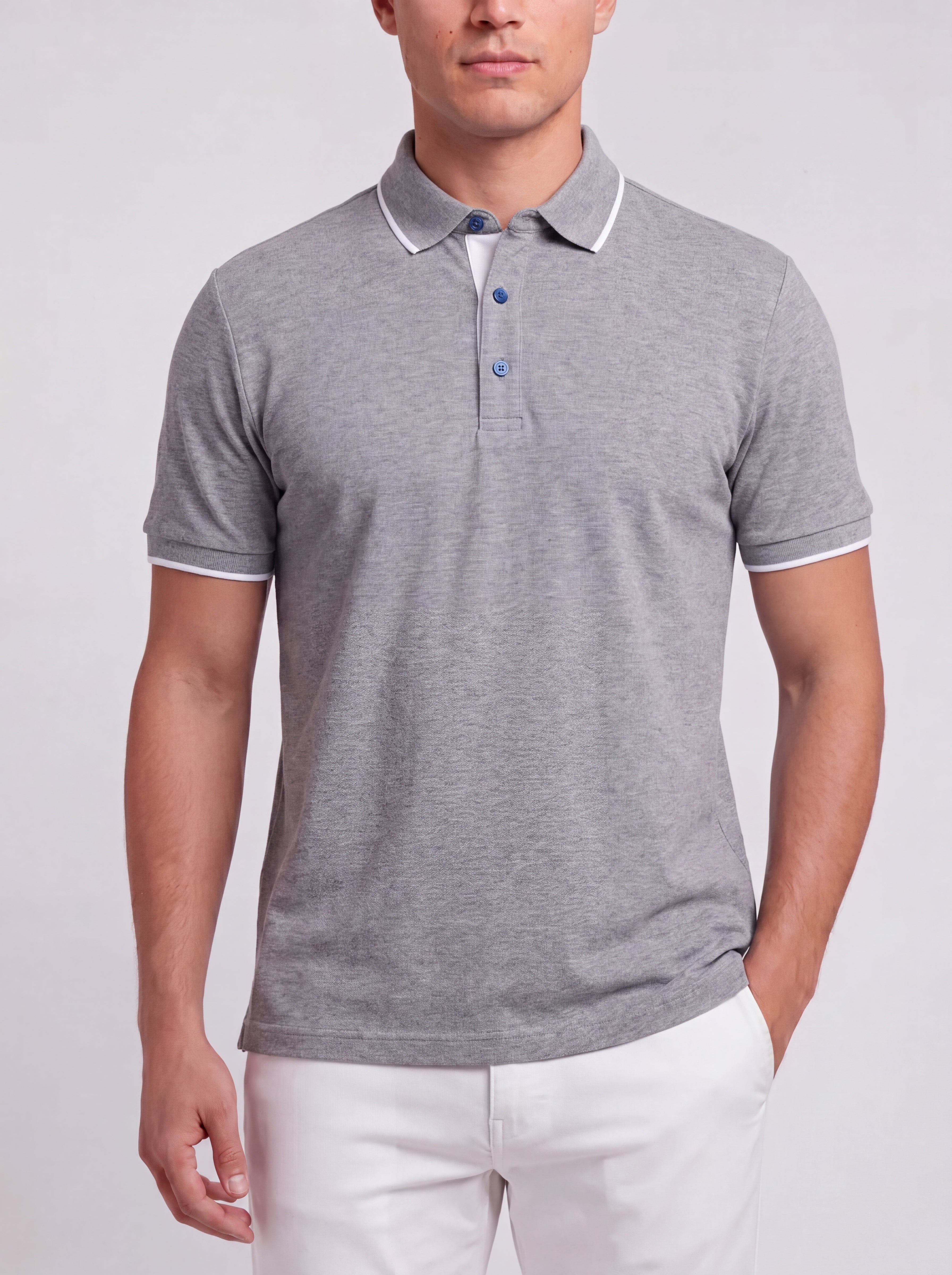 T-shirt polo boutonné - Élégant style casual chic quotidien