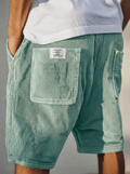 Short en velours taille élastique - Confort élégant au style casual premium