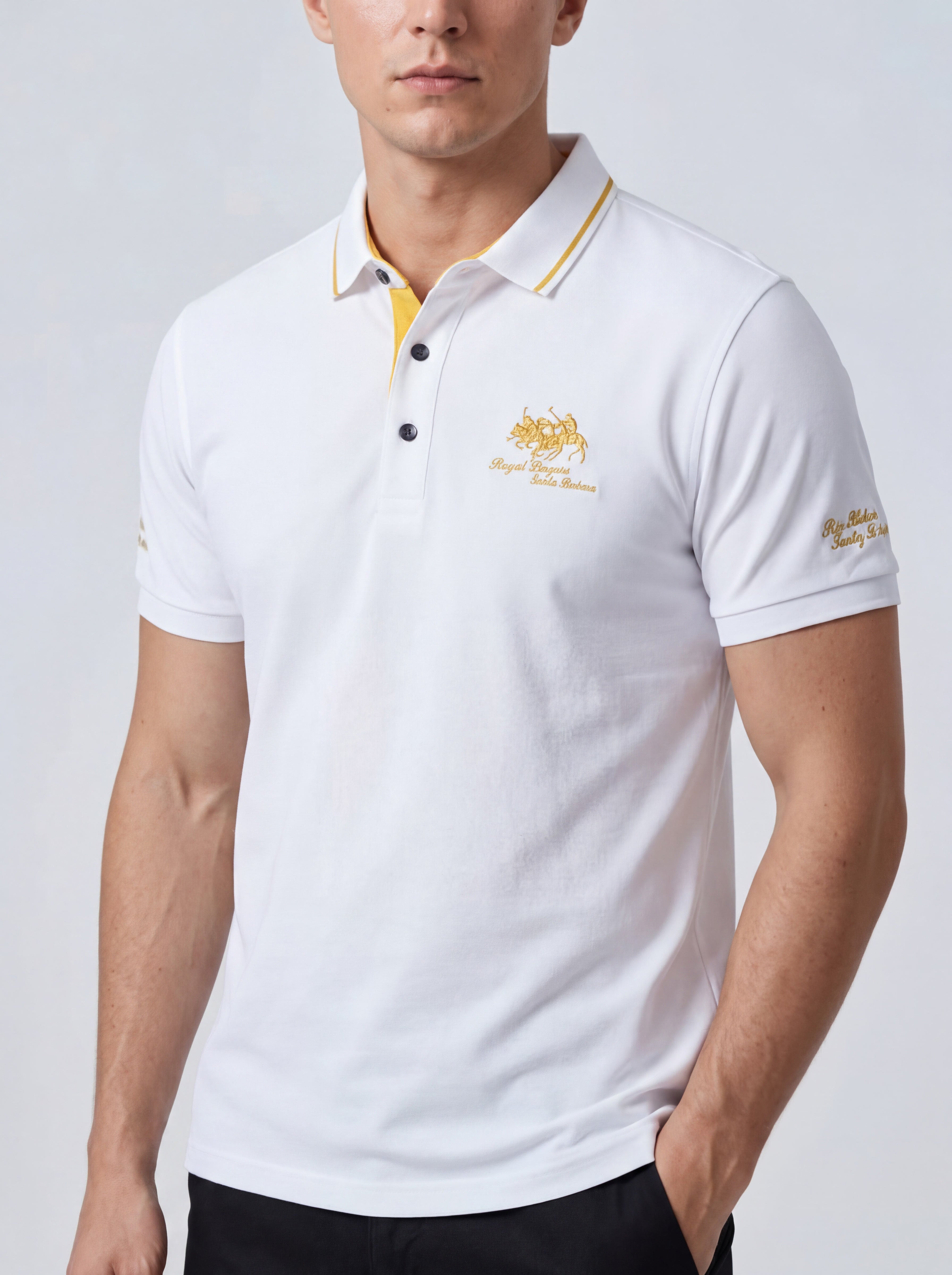 Polo ajusté col classique - Élégant look minimaliste chic