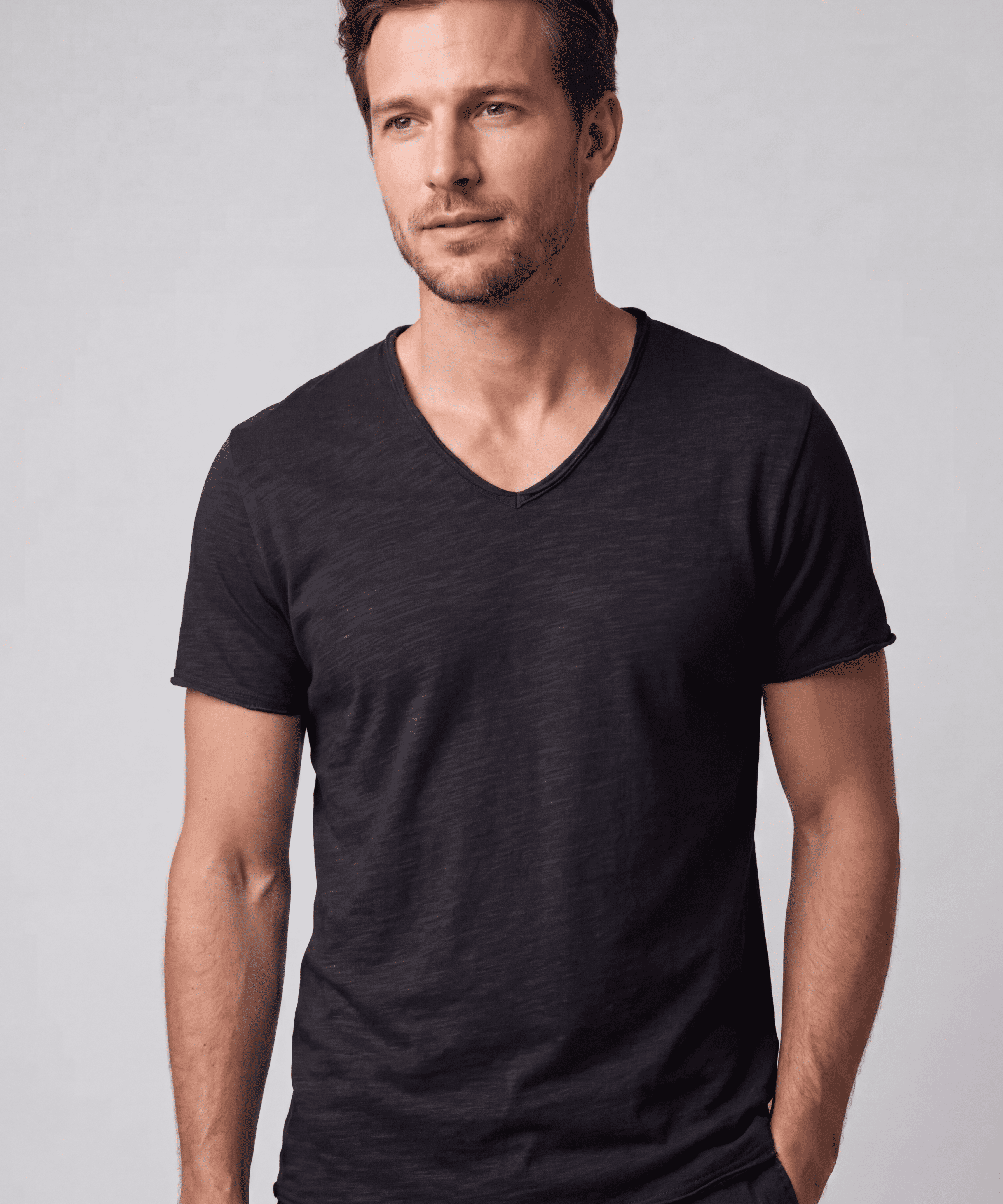 T-shirt Coupe Droite Col Rond - Style Classique Élégant