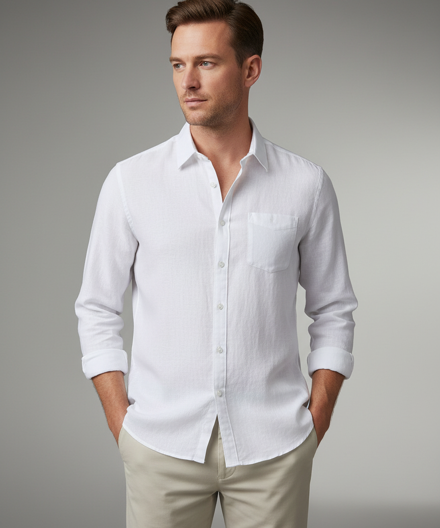 Chemise en Lin 100 % Naturel Élégance Décontractée