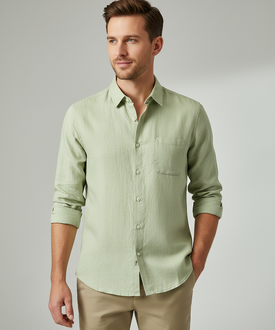 Chemise en Lin 100 % Naturel Élégance Décontractée