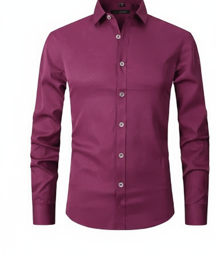 Chemise pour hommes sans repassage avec haute élasticité - George