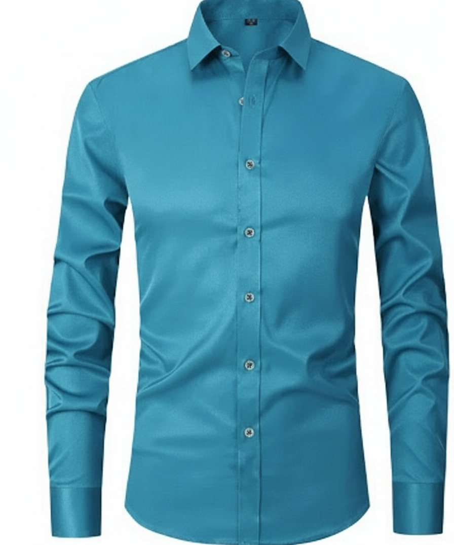 Chemise pour hommes sans repassage avec haute élasticité - George