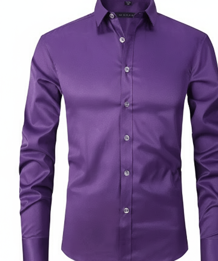 Chemise pour hommes sans repassage avec haute élasticité - George