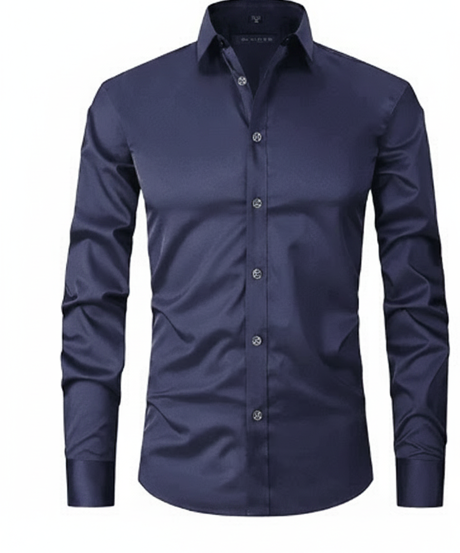 Chemise pour hommes sans repassage avec haute élasticité - George