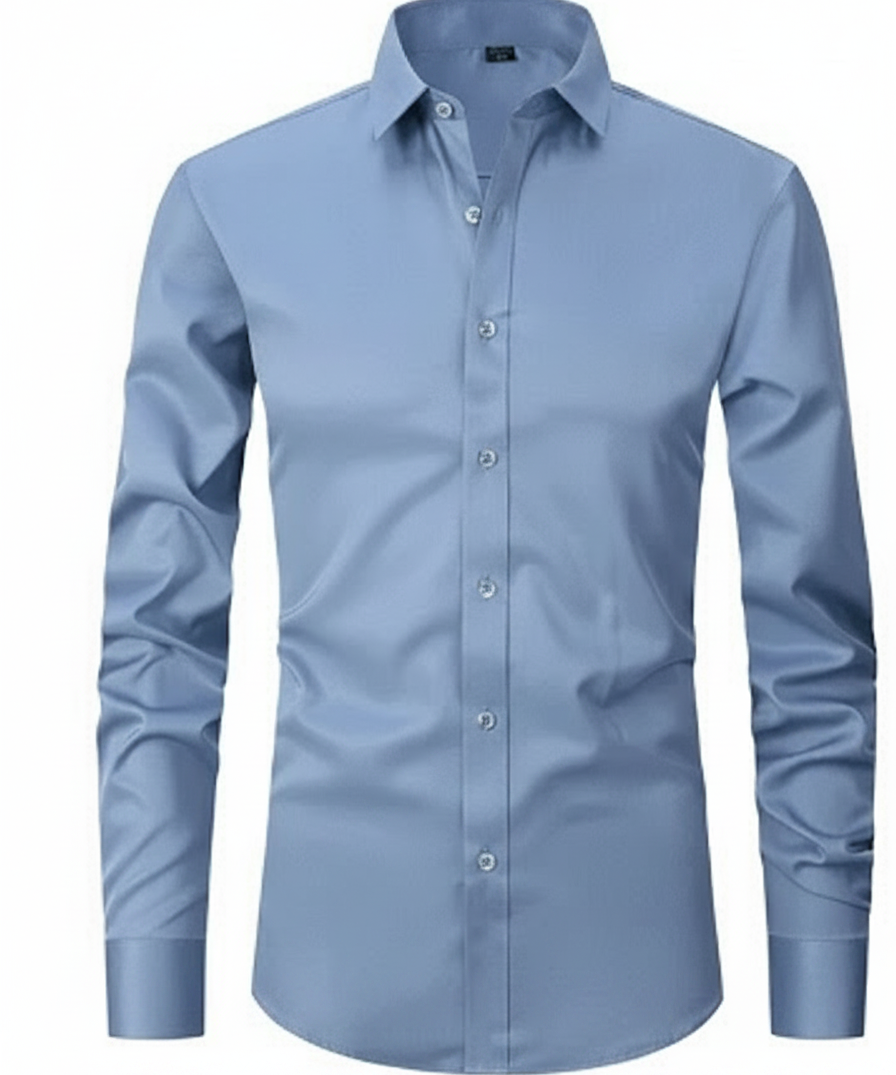 Chemise pour hommes sans repassage avec haute élasticité - George