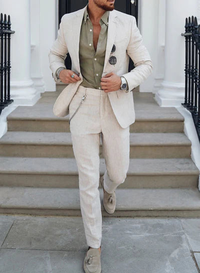 Costume d'invité de mariage pour homme en été, 2 pièces | Blazer et pantalon