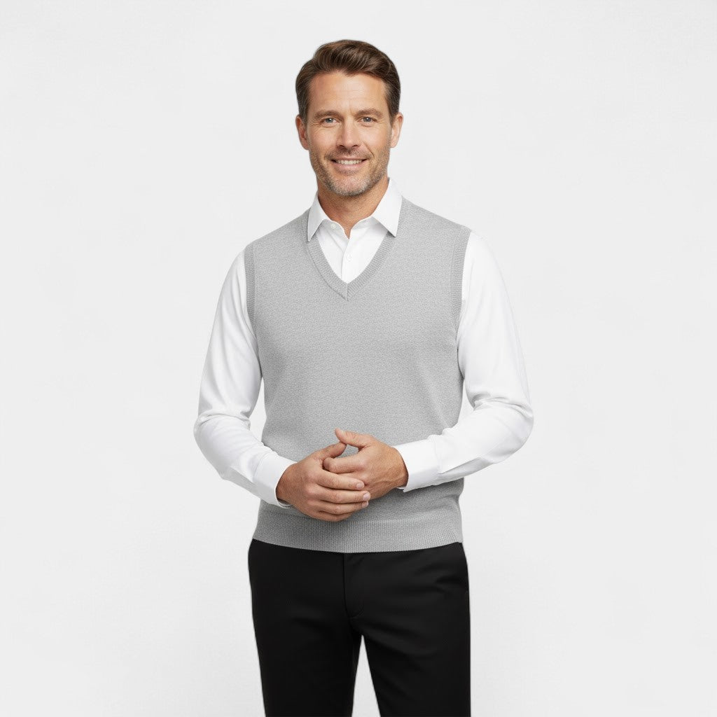 Gilet Sans Manches Homme en Coton – Élégance Minimaliste