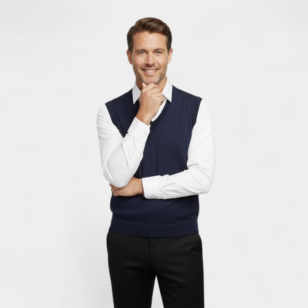 Gilet Sans Manches Homme en Coton – Élégance Minimaliste