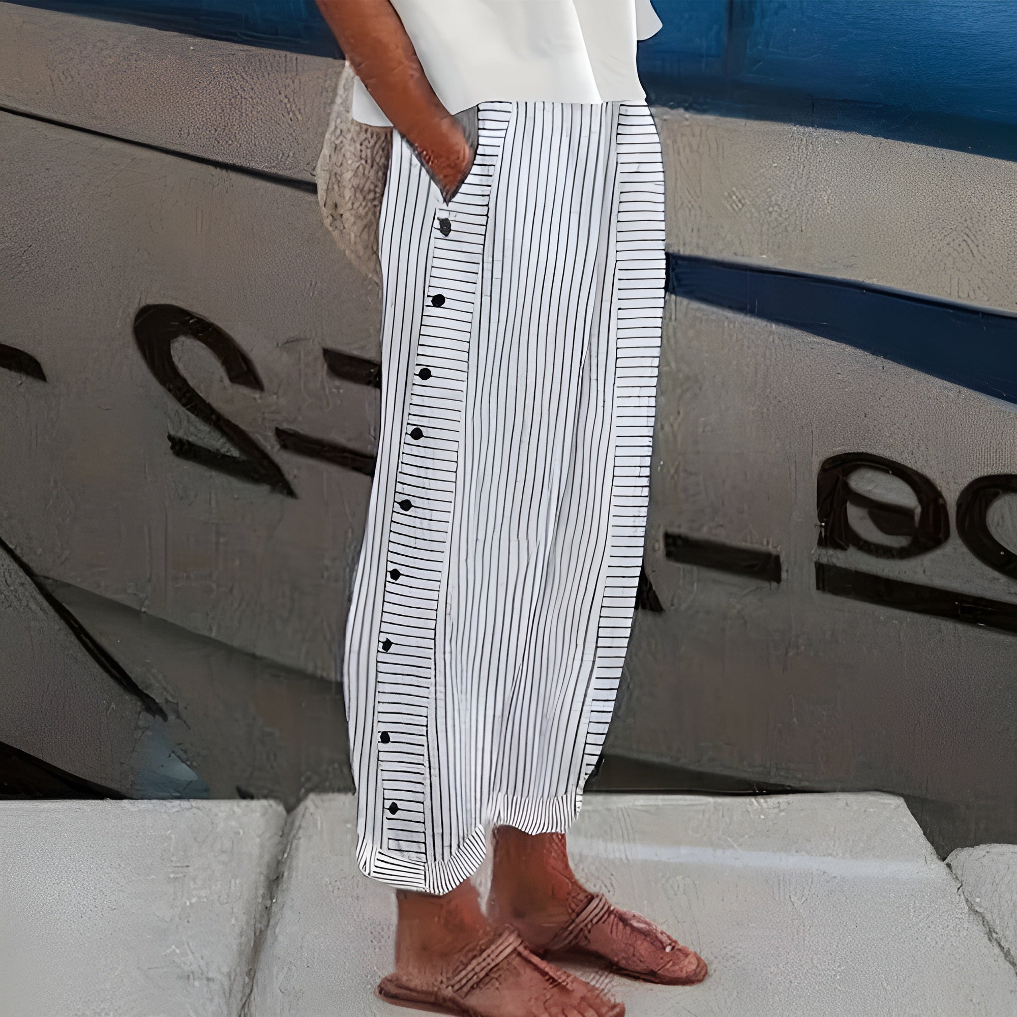 Pantalon rayé