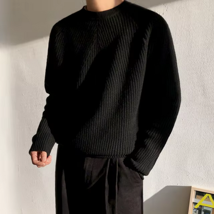 Pull en coton tricoté à coupe décontractée pour hommes