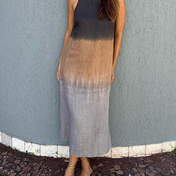 Robe Élégante Fluide avec Imprimé Naturel, Parfaite pour Toutes Occasions