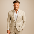 Blazer Décontracté Homme en Lin Mélangé – Confort Sophistiqué